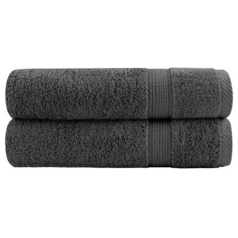 Ręczniki premium, SOLUND, 2 szt., antracytowe, 70x140 cm, 600 g/m² Lumarko!