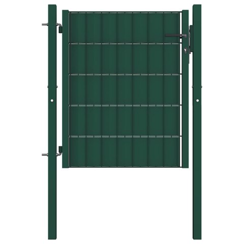 Brama ogrodzeniowa PVC i stalowa 100x81 cm zielona Lumarko!