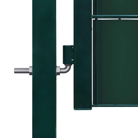 Brama ogrodzeniowa PVC i stalowa 100x81 cm zielona Lumarko!