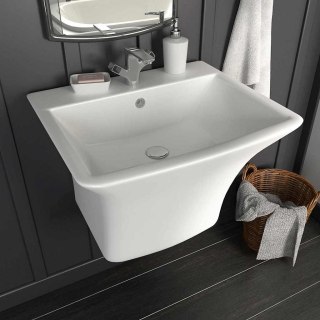 VidaXL Umywalka Biały 53 x 44 x 37 cm Glazurowana ceramika