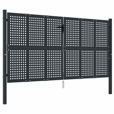 Brama ogrodowa antracytowa 300x125 cm stalowa Lumarko!