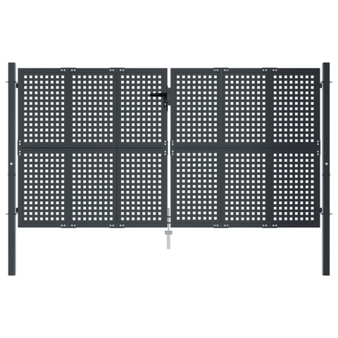 Brama ogrodowa antracytowa 300x125 cm stalowa Lumarko!