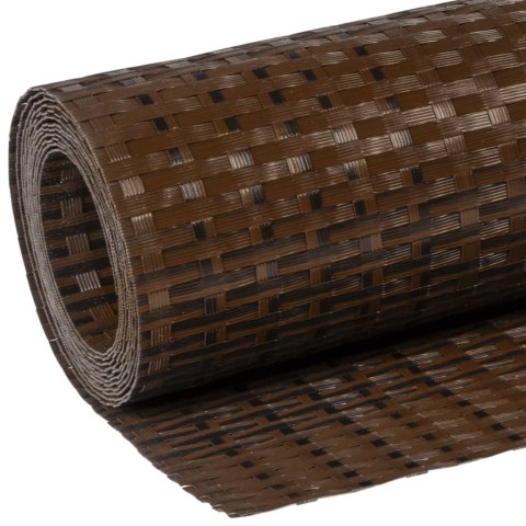 VidaXL Parawan balkonowy, brązowo-czarny, 1000x90 cm, polirattan