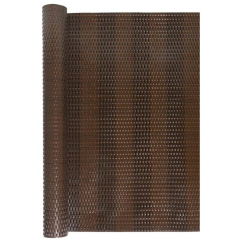 VidaXL Parawan balkonowy, brązowo-czarny, 400x90 cm, polirattan