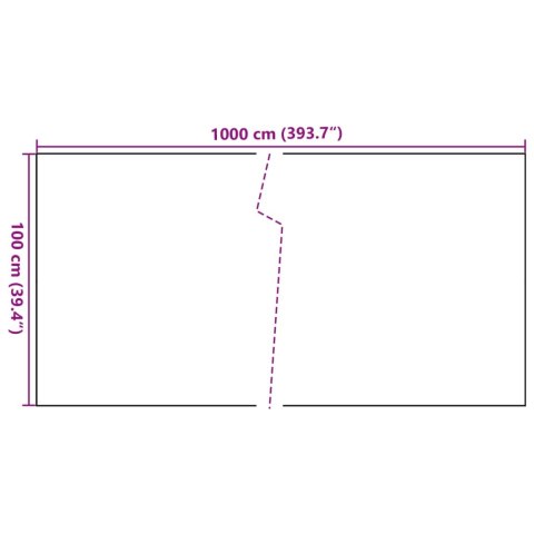 VidaXL Parawan balkonowy, czarny, 1000x100 cm, polirattan