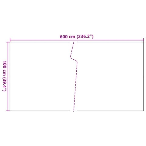 VidaXL Parawan balkonowy, czarny, 600x100 cm, polirattan