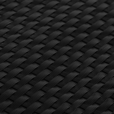 VidaXL Parawan balkonowy, czarny, 600x90 cm, polirattan