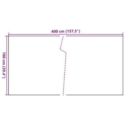 VidaXL Parawan balkonowy, jasnobrązowy, 400x100 cm, polirattan