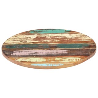 Okrągły blat stołu, 50 cm, 25-27 mm, lite drewno z odzysku Lumarko!