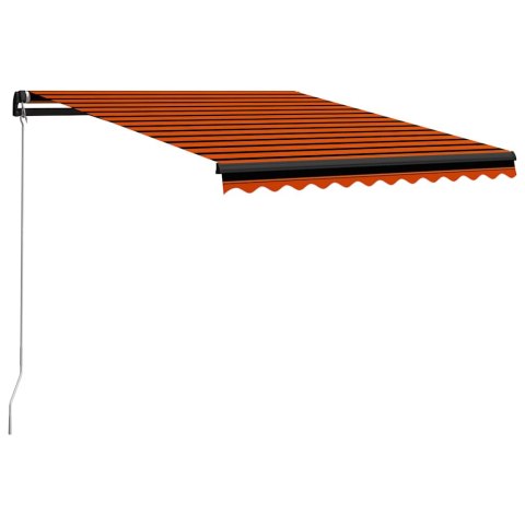 Ręcznie zwijana markiza, 350 x 250 cm, pomarańczowo-brązowa Lumarko!