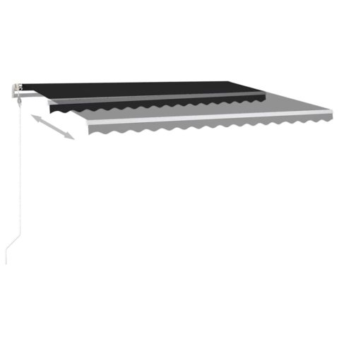 Automatycznie zwijana markiza, LED i czujnik wiatru, 450x300 cm Lumarko!