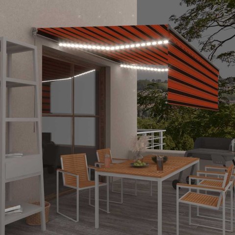 Ręcznie zwijana markiza z zasłoną i LED, 4,5x3 m Lumarko!