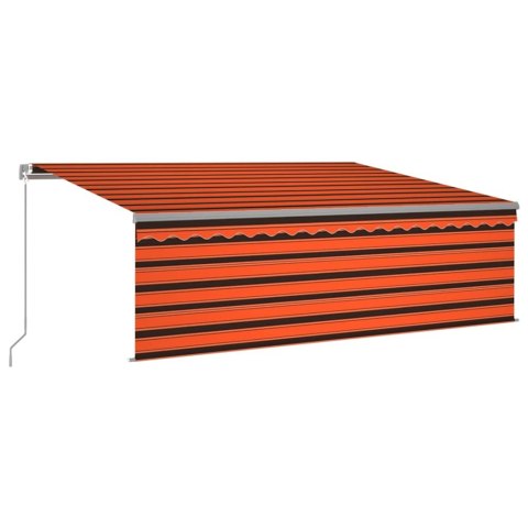 Ręcznie zwijana markiza z zasłoną i LED, 4,5x3 m Lumarko!