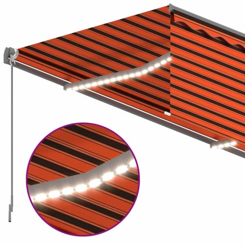 Ręcznie zwijana markiza z zasłoną i LED, 4,5x3 m Lumarko!