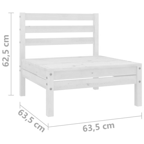 2-osobowa sofa ogrodowa, biała, lite drewno sosnowe Lumarko!