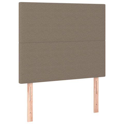 Zagłówek do łóżka z LED, taupe, 90x5x118/128 cm, tkanina Lumarko!