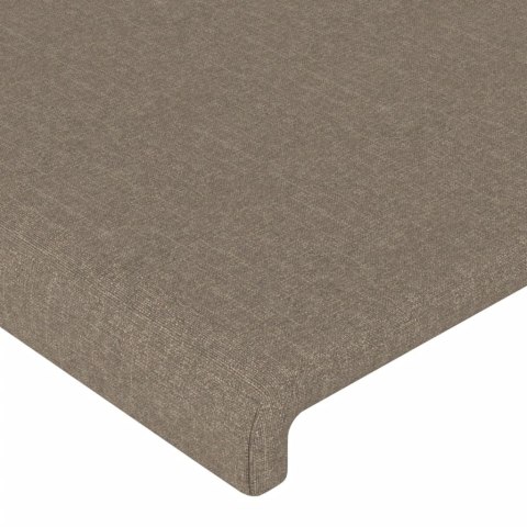 Zagłówek do łóżka z LED, taupe, 93x16x118/128 cm, tkanina Lumarko!