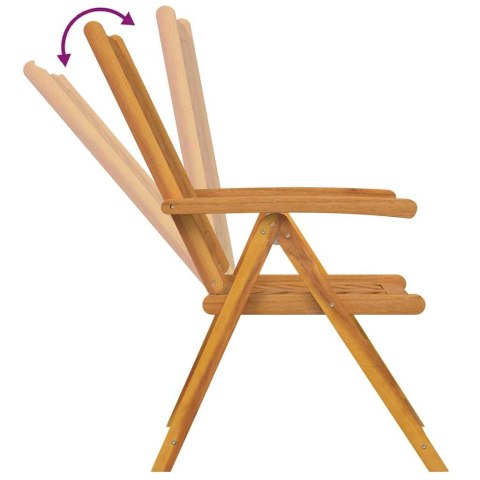 Zestaw do jadalni w ogrodzie 7 pcs Brązowy Lite Drewno Akacji Lumarko!