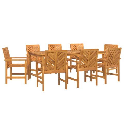 Zestaw do jadalni w ogrodzie 9 pcs Brązowy Lite Drewno Akacji Lumarko!