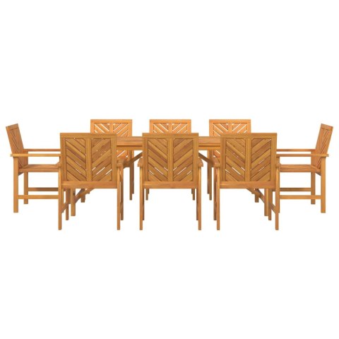 Zestaw do jadalni w ogrodzie 9 pcs Brązowy Lite Drewno Akacji Lumarko!