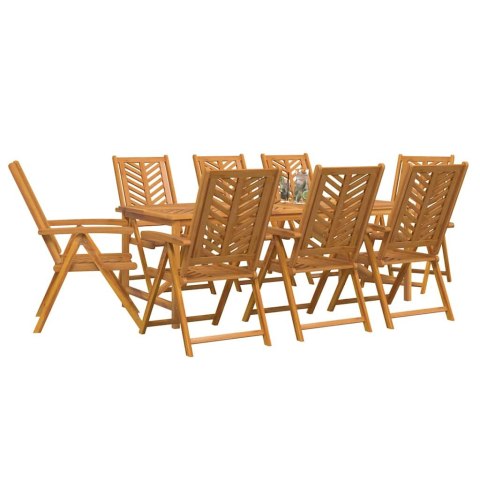 Zestaw do jadalni w ogrodzie 9 pcs Brązowy Lite Drewno Akacji Lumarko!