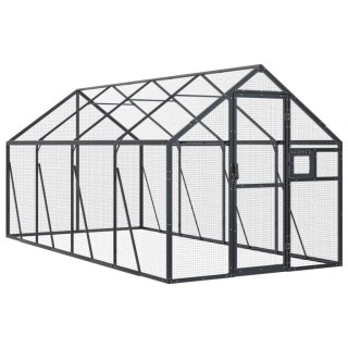 Woliera, antracytowa, 1,79x4x1,85 m, aluminium Lumarko!