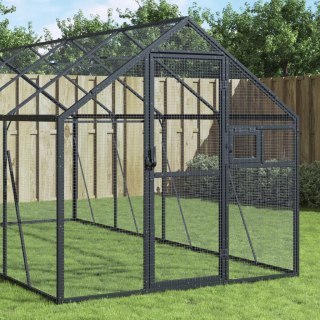 Woliera, antracytowa, 1,79x8x1,85 m, aluminium Lumarko!