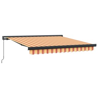 VidaXL Zwijana markiza, żółto-biała, 3x2,5 m, tkanina i aluminium