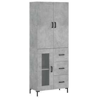 Witrynka, szarość betonu 69,5x34x180 cm materiał drewnopochodny Lumarko!