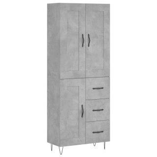 Witrynka, szarość betonu 69,5x34x180 cm materiał drewnopochodny Lumarko!