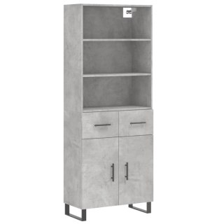 Witrynka, szarość betonu 69,5x34x180 cm materiał drewnopochodny Lumarko!