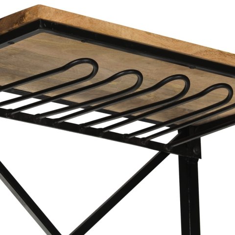 Szafka na wino, żółta, 49x31x172 cm, traktor, lite drewno mango Lumarko!