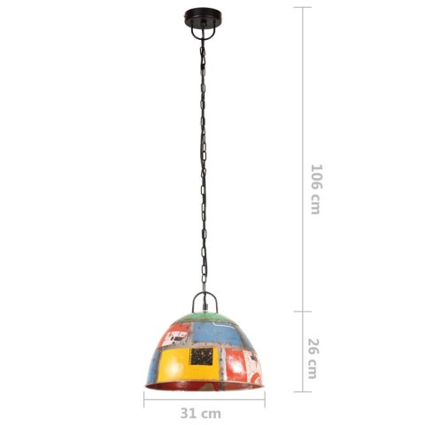Industrialna lampa wisząca, 25 W, kolorowa, okrągła, 31 cm, E27 Lumarko!