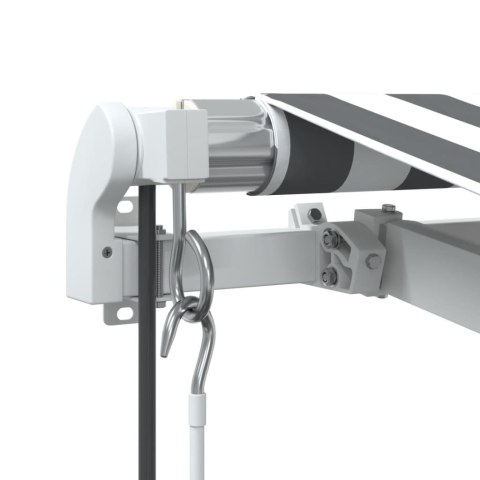 Automatyczna markiza z LED, antracytowo-biała, 350x250 cm Lumarko!