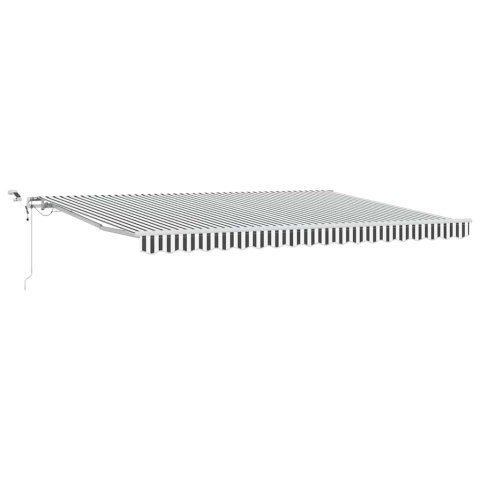 Automatyczna markiza z LED, antracytowo-biała, 450x300 cm Lumarko!