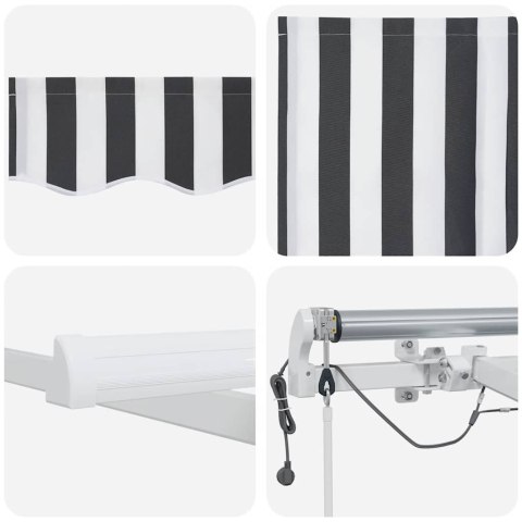 Automatyczna markiza z LED, antracytowo-biała, 450x300 cm Lumarko!