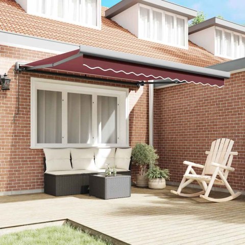 Automatycznie zwijana markiza, burgundowa, 300x250 cm Lumarko!
