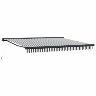 Zwijana markiza, antracytowo-biała, 4x3 m, tkanina i aluminium Lumarko!