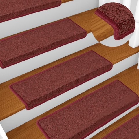 Maty na schody 15 szt. 65x21x4 cm Bordeaux Rectangular Edge Lumarko!