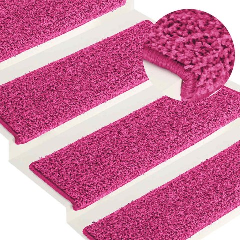 Maty na schody 15 szt. 65x21x4 cm Różowe prostokątne krawędzie Lumarko!