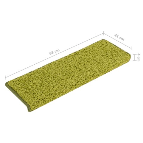 Maty na schody 15 szt. 65x21x4 cm Zielone prostokątne krawędzie Lumarko!