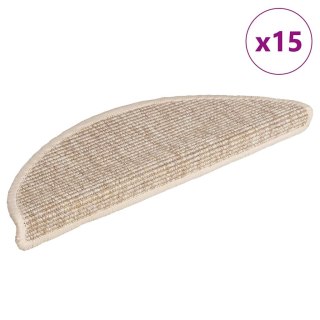 Maty na schody 15 szt. 56x17x3 cm Jasnobeżowe półokrągłe Lumarko!