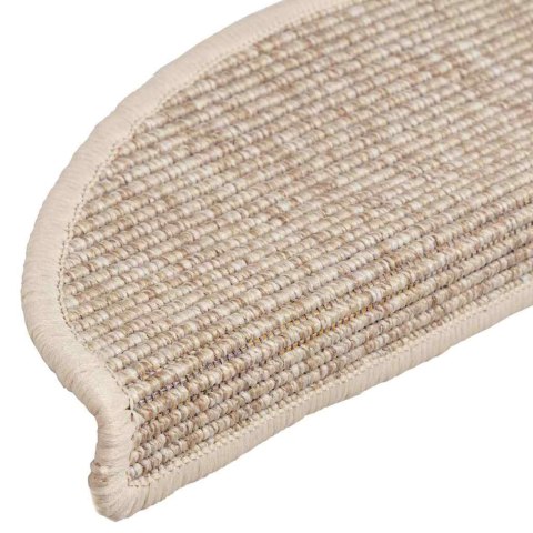 Maty na schody 15 szt. 56x17x3 cm Jasnobeżowe półokrągłe Lumarko!