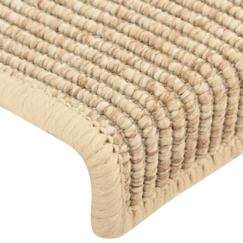 Maty na schody 15 szt. 65x21x4 cm Jasnobeżowe, prostokątne krawędzie Lumarko!