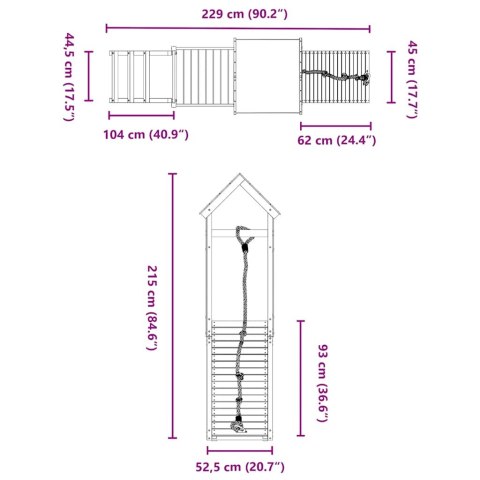 Plac zabaw do ogrodu, lite drewno sosnowe Lumarko!