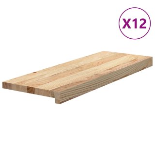 Stopnie schodowe, 12 szt., surowe 70x25x2 cm lite drewno dębowe Lumarko!