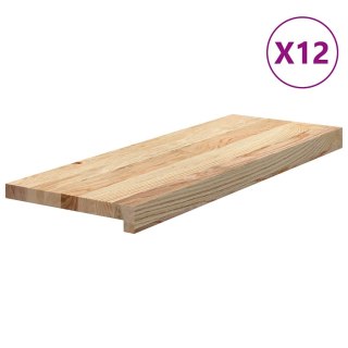 Stopnie schodowe, 12 szt., surowe 70x30x2 cm lite drewno dębowe Lumarko!