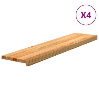 Stopnie schodowe, 4 szt. brązowe 110x25x2cm lite drewno dębowe Lumarko!