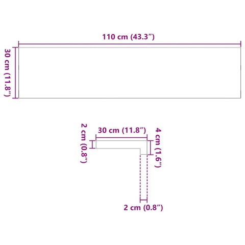 Stopnie schodowe, 12 szt. brązowe 110x30x2cm lite drewno dębowe Lumarko!
