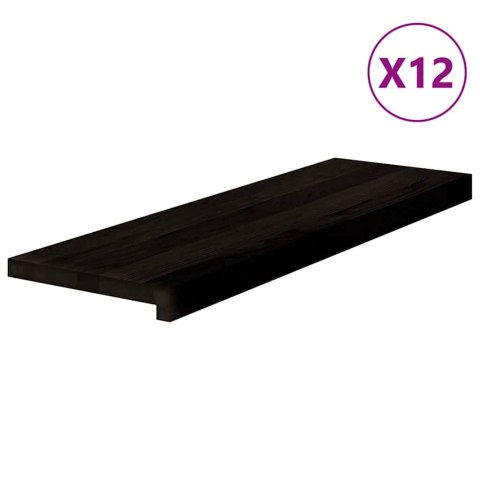 Stopnie schodowe 12 szt. brązowe 80x25x2 cm lite drewno dębowe Lumarko!